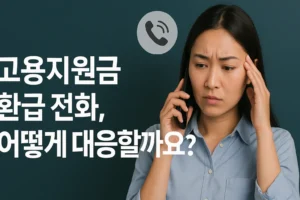 고용지원금 환급 전화, 어떻게 대응할까요?
