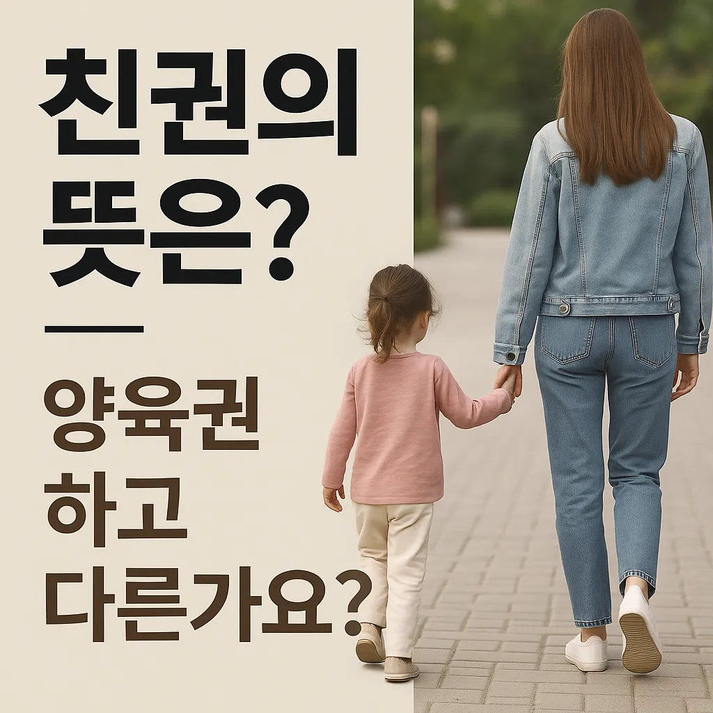 친권의 뜻은 무엇이고 양육권 하고 다른가요?