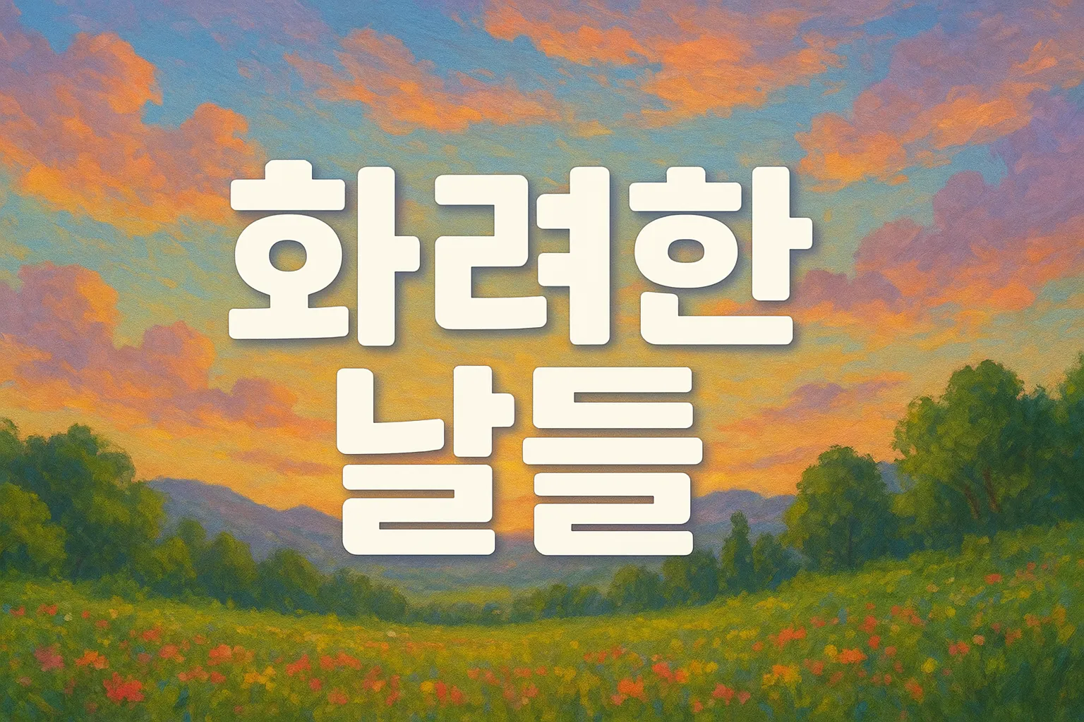 2025 드라마 화려한 날들 출연진과 등장인물은 어떻게 되나요?