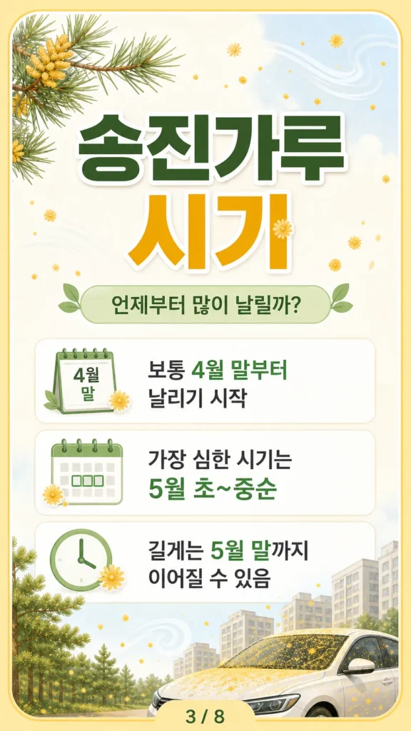 송진가루 날리는 시기는 언제까지? 2026 - 2026-05-05 09.28